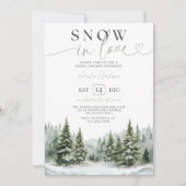 スノーインラブウィンターブライダルシャワー招待状 招待状 (正面)