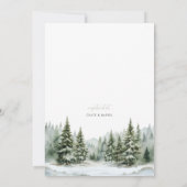 スノーインラブウィンターブライダルシャワー招待状 招待状 (裏面)