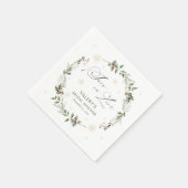 スノーインラブウィンターブライダルシャワー スタンダードカクテルナプキン (角)