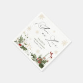 スノーインラブウィンターブライダルシャワー スタンダードカクテルナプキン (角)