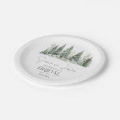 スノーインラブウィンターブライダルシャワー ペーパープレート (アングル)