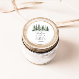 スノーインラブウィンターブライダルシャワー ラウンドシール