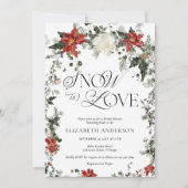 スノーインラブウィンターブライダルシャワー 招待状 (正面)