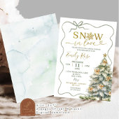 スノーインラブウィンターブライダルシャワー 招待状