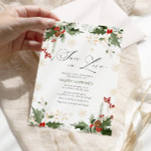 スノーインラブウィンターブライダルシャワー 招待状