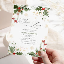 スノーインラブウィンターブライダルシャワー