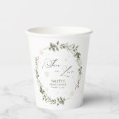 スノーインラブウィンターブライダルシャワー 紙コップ (正面)