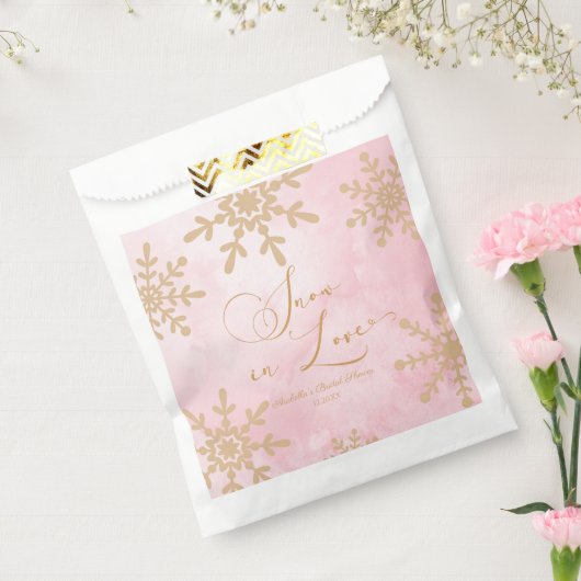 スノーインラブウィンターワンダーランドブライダルシャワー フェイバーバッグ (封をした状態)
