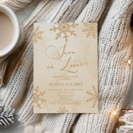 スノーインラブウィンターワンダーランドブライダルシャワー 招待状