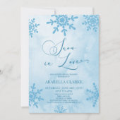 スノーインラブウィンターワンダーランドブライダルシャワー 招待状 (正面)