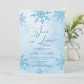 スノーインラブウィンターワンダーランドブライダルシャワー 招待状 (スタンド正面)