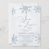 スノーインラブウィンターワンダーランドブライダルシャワー 招待状 (正面)