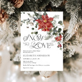 スノーインラブエバーグリーンブライダルシャワー 招待状