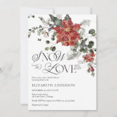 スノーインラブエバーグリーンブライダルシャワー 招待状 (正面)