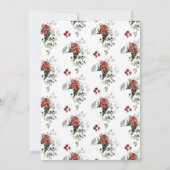 スノーインラブエバーグリーンブライダルシャワー 招待状 (裏面)