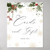 スノーインラブカード&ウィズウィンターブライダルシャワー ポスター (正面)