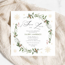 スノーインラブクリスマスブライダルシャワー