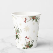 スノーインラブクリスマスブライダルシャワー 紙コップ (正面)