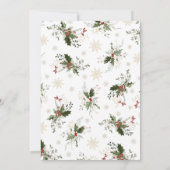 スノーインラブゴールデンスノーフレークブライダルシャワー 招待状 (裏面)