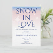 スノーインラブジョイントカップルブライダルシャワー週末 招待状 (スタンド正面)