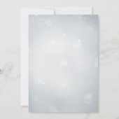 スノーインラブスノーフレークスウィンターブライダルシャワー 招待状 (裏面)