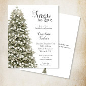 スノーインラブツリーバジェットブライダルシャワー招待状