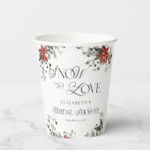 スノーインラブフローラ冬ブライダルシャワー 紙コップ (裏面)