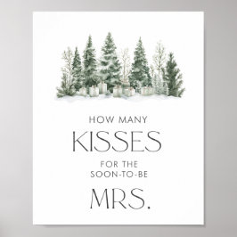 スノーインラブブライダルシャワーどのように多くのキス ポスター