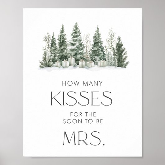 スノーインラブブライダルシャワーどのように多くのキス ポスター (正面)
