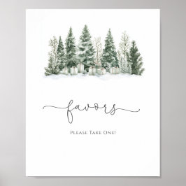 スノーインラブブライダルシャワーの好意 ポスター