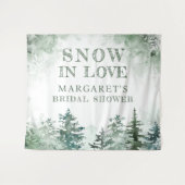 スノーインラブブライダルシャワーへようこそ タペストリー (正面(横))
