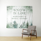 スノーインラブブライダルシャワーへようこそ タペストリー (インサイチュ(横))