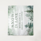 スノーインラブブライダルシャワーへようこそ タペストリー (正面)