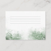 スノーインラブブライダルシャワーアドバイスが花嫁を願う エンクロージャーカード (裏面)