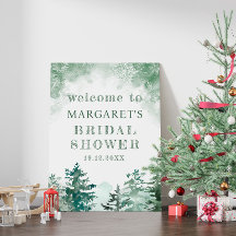 スノーインラブブライダルシャワーウェルカムサイン