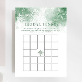 スノーインラブブライダルシャワービンゴゲーム