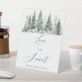 スノーインラブブライダルシャワーラブは甘い 台座サイン (インサイチュ)