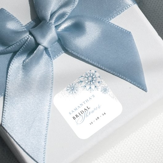 スノーインラブブライダルシャワー スクエアシール