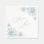 スノーインラブブライダルシャワー スタンダードカクテルナプキン (正面)