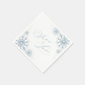 スノーインラブブライダルシャワー スタンダードカクテルナプキン (角)
