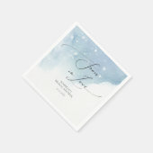 スノーインラブブルースノーウィーブライダルシャワー スタンダードカクテルナプキン (角)