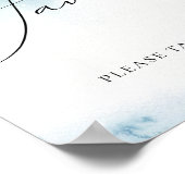 スノーインラブブルーブライダルシャワーの好意 ポスター (角)