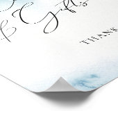 スノーインラブブルーブライダルシャワーカード&ギフト ポスター (角)