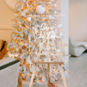 スノーインラブホワイトウィンターブライダルシャワーへようこそ アクリルサイン