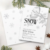 スノーインラブボウブライダルシャワースノーフレーク冬 招待状