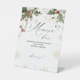 スノーインラブミモザバーブライダルシャワー 台座サイン