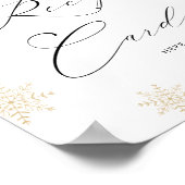 スノーインラブレシピカードウィンターブライダルシャワー ポスター (角)