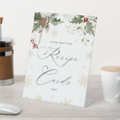 スノーインラブレシピカードブライダルシャワー 台座サイン (インサイチュ)