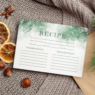 スノーインラブレシピブライダルシャワー エンクロージャーカード