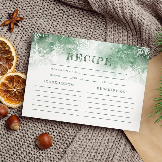 スノーインラブレシピブライダルシャワー エンクロージャーカード